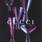 GUCCI CRYSTAL GLASSWARE 1998 Magazine Print Ad