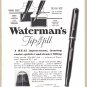 1933 WATERMAN'S PENS Vintage Magazine Print Ad