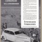 1940 STUDEBAKER Vintage Auto Print Ad