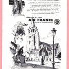 1949 AIR FRANCE Airlines Vintage Print Ad