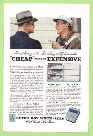 1935 DUTCH BOY HOUSE PAINT Vintage Print Ad