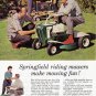 1960 SPRINGFIELD LAWN MOWER Vintage Magazine Ad