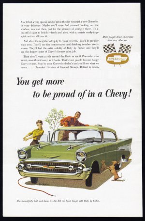 1957 CHEVROLET Vintage Auto Print Ad