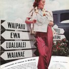 1940 MATSON Cruise Line - Crossroads of Content in Hawaii - Vintage Print Advertisement