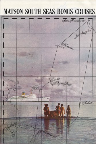 1960 MATSON Lines South Seas Bonus Cruises Vintage Print Advertisement