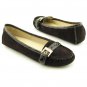 MICHAEL KORS Alexandra Suede Driver Black Size 5 Womens
