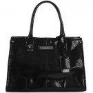 Calvin Klein: Handbag, Patent Snake East West , color: Black Snake leather Tote