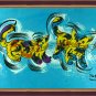 Original Batik Art Painting on Cotton, 'Cats' by Taufik (75cm x 45cm)
