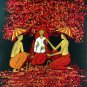 Original Batik Art Painting on Cotton, 'Cocks and People' by Mohsein (75cm x 90cm)