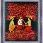 Original Batik Art Painting on Cotton, 'Cocks and People' by Mohsein (75cm x 90cm)