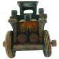Hand-crafted Wooden Miniature Vintage Car with Batik Motive, Ford Model T (Scale 1:18)
