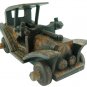 Hand-crafted Wooden Miniature Vintage Car with Batik Motive, Ford Model T (Scale 1:25)