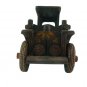 Hand-crafted Wooden Miniature Vintage Car with Batik Motive, Ford Model T (Scale 1:14)
