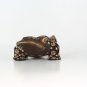 Hand-crafted Wood Figurine with Batik Motives, Bullfrog (S)