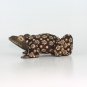 Hand-crafted Wood Figurine with Batik Motives, Bullfrog (S)