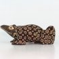 Hand-crafted Wood Figurine with Batik Motives, Bullfrog (M)