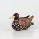 Hand-crafted Wood Figurine with Batik Motives, Wild Duck (L)