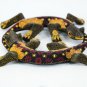 Hand-crafted Wood Figurine with Batik Motives, Twin Gecko