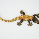 Hand-crafted Wood Figurine with Batik Motives, Gecko (M)