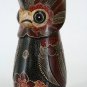 Hand-crafted Wood Figurine with Batik Motives, Owl