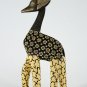 Hand-crafted Wood Figurine with Batik Motives, Giraffe