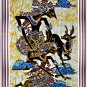 Original Batik Art Painting on Cotton, 'Rama and Sinta' by Wahid (45cm x 75cm)
