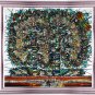 Original Batik Art Painting on Cotton, 'Tree of Life' by M. Yono (90cm x 100cm)