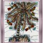 Original Batik Art Painting on Cotton, 'Palm Tree' by M. Yono (75cm x 90cm)
