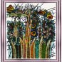 Original Batik Art Painting on Cotton, 'Luxuriant Grass' by M. Yono (45cm x 50cm)