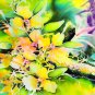 Original Batik Art Painting on Silk, 'Exotic Orchids' by Musa (21cm x 30cm)