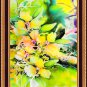 Original Batik Art Painting on Silk, 'Exotic Orchids' by Musa (21cm x 30cm)