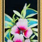 Original Batik Art Painting on Silk, 'Exotic Orchids' by Musa (21cm x 30cm)