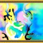 Original Batik Art Painting on Silk, 'Abstract' by Musa (18cm x 13cm)
