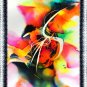 Original Batik Art Painting on Silk, 'Abstract' by Musa (13cm x 18cm)