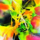 Original Batik Art Painting on Silk, 'Abstract' by Musa (13cm x 18cm)