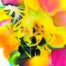 Original Batik Art Painting on Silk, 'Abstract' by Musa (13cm x 18cm)