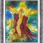 Original Batik Art Painting on Cotton, 'Virgin Mary with Angels' by Kapitan (75cm x 90cm)