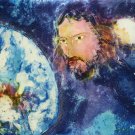 Original Batik Art Painting on Cotton, 'Jesus with Earth' by Kapitan (90cm x 75cm) Original Batik Art Painting on Cotton, 'Jesus with Earth' by Kapitan (90cm x 75cm)