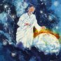 Original Batik Art Painting on Cotton, 'Jesus with Earth' by Kapitan (75cm x 90cm)