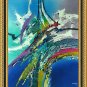 Original Batik Art Painting on Cotton, 'Abstract' by Johan (75cm x 90cm)