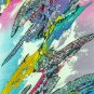 Original Batik Art Painting on Cotton, 'Abstract' by Johan (45cm x 150cm)