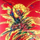 Original Batik Art Painting on Cotton, 'Abstract' by Jeffri (75cm x 90cm)