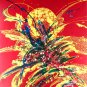 Original Batik Art Painting on Cotton, 'Abstract' by Jeffri (75cm x 90cm)
