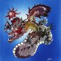 Original Batik Art Painting on Cotton, 'Warrior Dragon' by Jeffri (75cm x 90cm)
