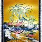 Original Batik Art Painting on Cotton, 'Fishing Village' by Jeffri (75cm x 90cm)
