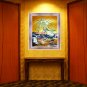 Original Batik Art Painting on Cotton, 'Fishing Village' by Jeffri (75cm x 90cm)