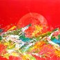 Original Batik Art Painting on Cotton, 'Abstract' by Jaafar (150cm x 90cm)