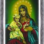 Original Batik Art Painting on Cotton, 'Virgin Mary with Baby Jesus' by Hamidi (75cm x 90cm)
