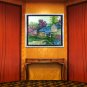 Original Batik Art Painting on Cotton, 'Cottage Scenery' by Hamidi (90cm x 75cm)