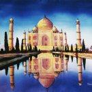 Original Batik Art Painting on Cotton, 'Taj Mahal' by Hamidi (90cm x 75cm)